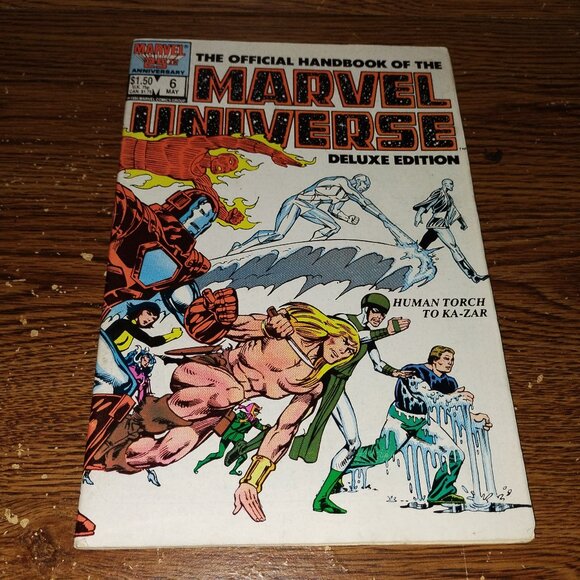 Official Handbook of Marvel Universe Deluxe #6 Human Torch to Ka-Zar - Picture 1 of 3
